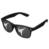 Lunettes De Fête Retro karaté d'art martial kick ninja noir nuances de fê (Angulaire)