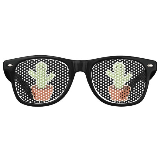 Lunettes De Fête Retro Kawaii Cactus (Devant)