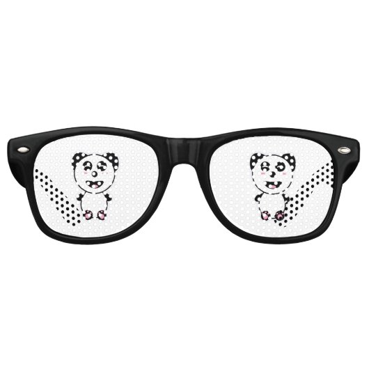 Lunettes De Fête Retro Kawaii Panda (Devant)
