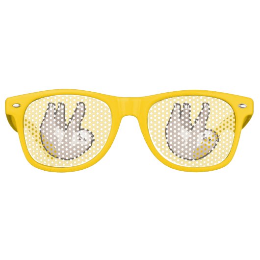 Lunettes De Fête Retro Kawaii Sloth (Devant)