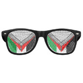 Lunettes De Fête Retro Keffiyeh Écharpe palestinienne tissu traditionnel (Devant)