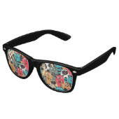 Lunettes De Fête Retro La foule de chats (Angulaire)