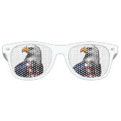 Lunettes De Fête Retro L'aigle à tête blanche américain enveloppé dans le (Devant)