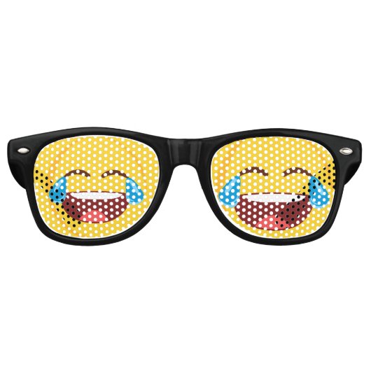 Lunettes De Fête Retro Larmes du visage de Joy Emoji (Devant)