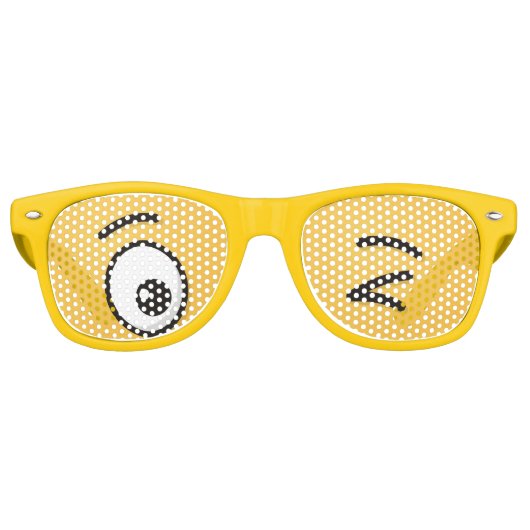 Lunettes De Fête Retro Le visage Jetant un baiser (Devant)