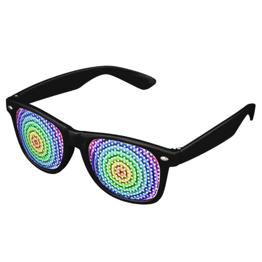 Lunettes De Fête Retro Lentilles arc-en-ciel (Angulaire)
