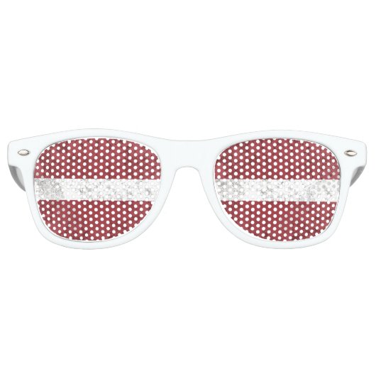 Lunettes De Fête Retro Lettonie (Devant)