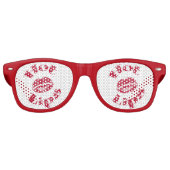Lunettes De Fête Retro Lèvres Chaudes, Lèvres Rouges (Devant)