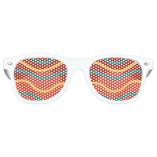Lunettes De Fête Retro Lignes courbes cool (Devant)