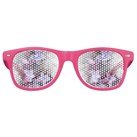 Lunettes De Fête Retro Lilac fleurit (Devant)