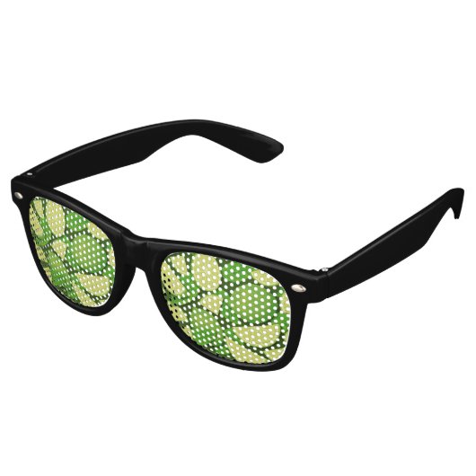Lunettes De Fête Retro Lime (Angulaire)