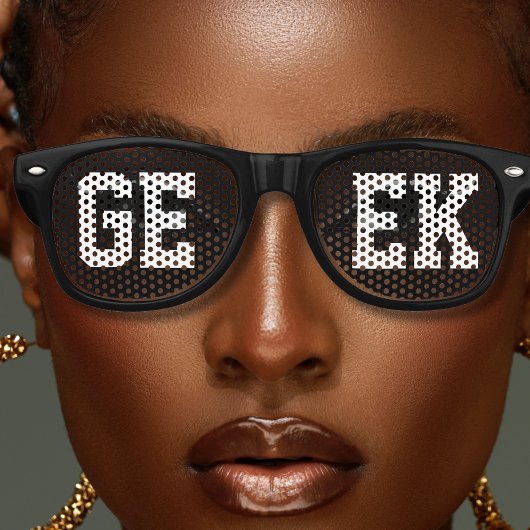 Lunettes De Fête Retro Loner Nerd Geek noir