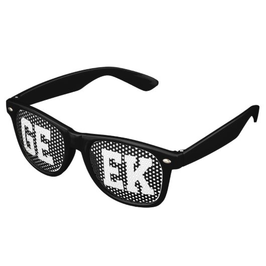 Lunettes De Fête Retro Loner Nerd Geek noir (Angulaire)