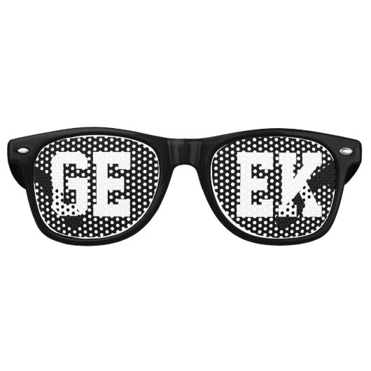 Lunettes De Fête Retro Loner Nerd Geek noir (Devant)