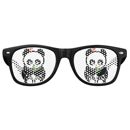 Lunettes De Fête Retro Love Panda® (Devant)