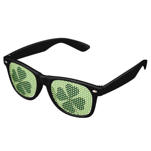 Lunettes De Fête Retro Lucky Man | Clover vert (Angulaire)