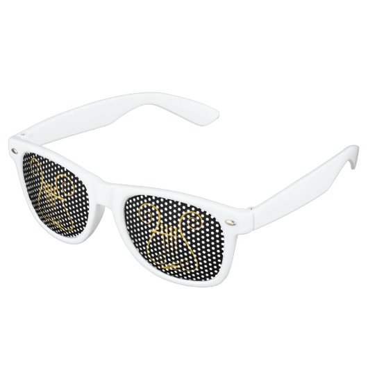 Lunettes De Fête Retro Lyre d'or (Angulaire)