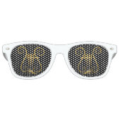 Lunettes De Fête Retro Lyre d'or (Devant)