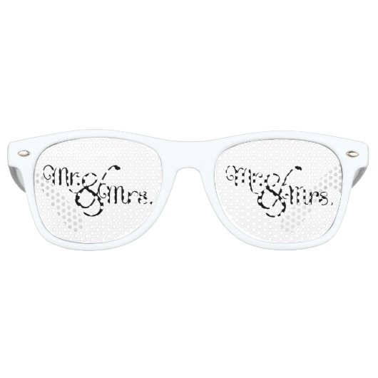 Lunettes De Fête Retro M. et Mme Classy Black (Devant)