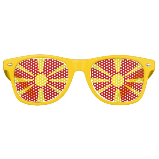 Lunettes De Fête Retro Macédoine du Nord (Devant)