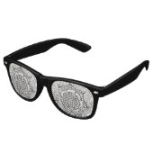 Lunettes De Fête Retro Mandala noir et blanc (Angulaire)