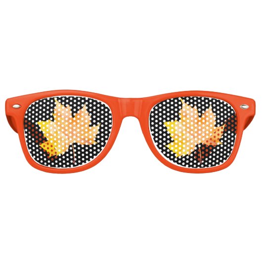 Lunettes De Fête Retro Maple autumn (Devant)