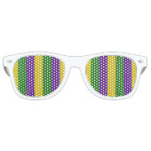 Lunettes De Fête Retro Mardi Gras Motif rayé (Devant)
