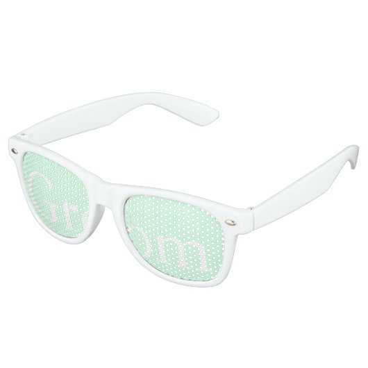 Lunettes De Fête Retro Mariage à la menthe verte Pastel (Angulaire)