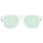 Lunettes De Fête Retro Mariage à la menthe verte Pastel (Devant)
