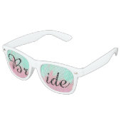 Lunettes De Fête Retro Mariage d'aquarelle Turquoise rose d'été Bride (Angulaire)