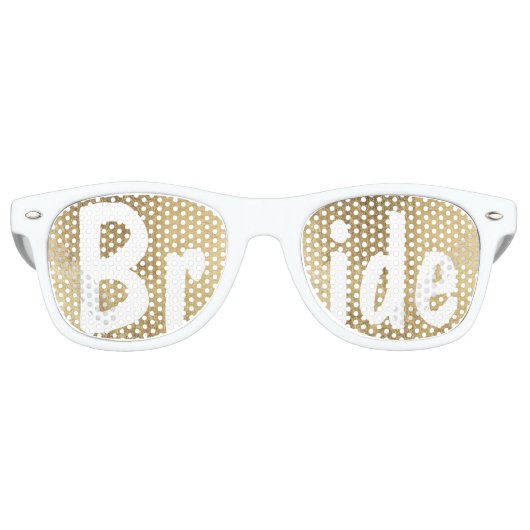 Lunettes De Fête Retro Mariage de luxe en faux or (Devant)