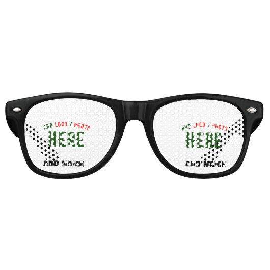 LUNETTES DE FÊTE RETRO MARQUE BLANCHE MODERNE ET PERSONNALISABLE VÉRIFIÉE (Devant)