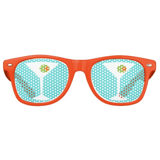 Lunettes De Fête Retro Martini Party Shades (turquoise) (Devant)