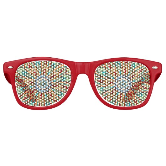 Lunettes De Fête Retro Médaillon étoilé (Devant)