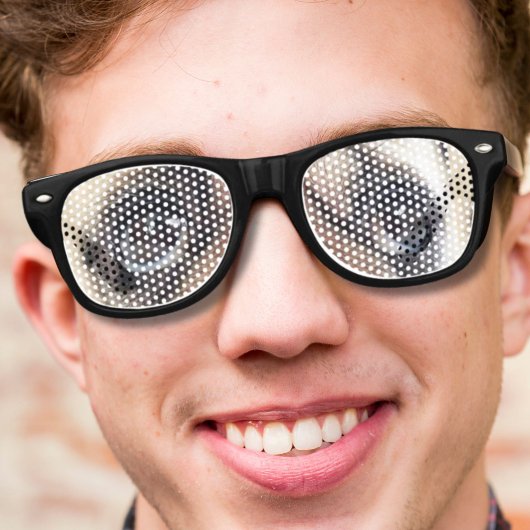 Lunettes De Fête Retro mignon drôle de nouveauté nerd triste yeux carlin