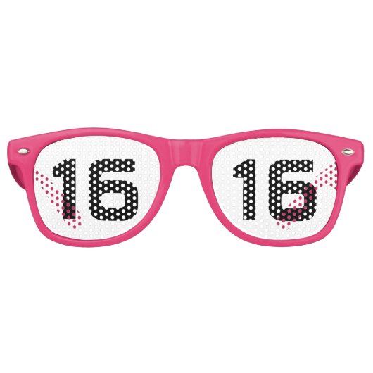 Lunettes De Fête Retro modèle du 16e anniversaire (Devant)
