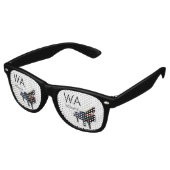 Lunettes De Fête Retro Monogramme ajouter le nom de la lettre initiale te (Angulaire)