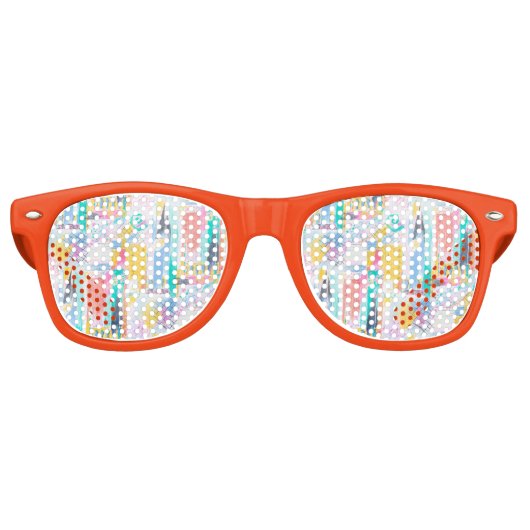 Lunettes De Fête Retro motif Abstrait (Devant)