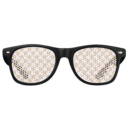 Lunettes De Fête Retro Motif de baseball (Devant)