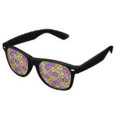 Lunettes De Fête Retro motif de cercles (Angulaire)
