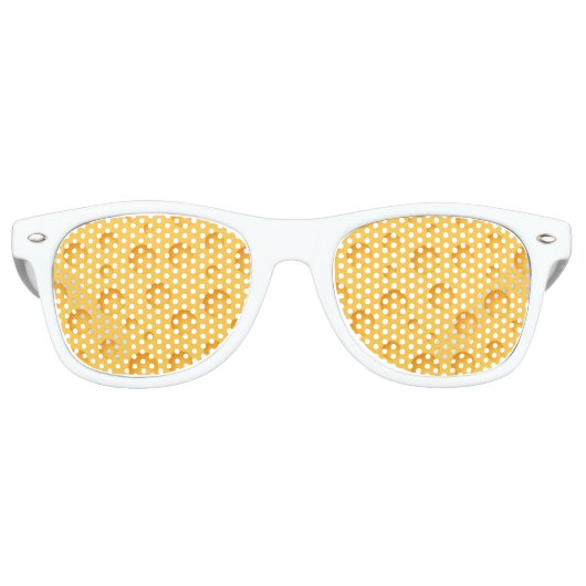 Lunettes De Fête Retro Motif de fromage jaune (Devant)
