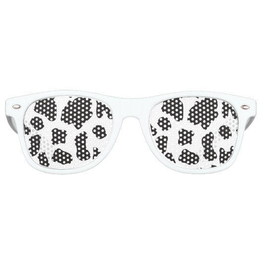 Lunettes De Fête Retro Motif de vache de pays (Devant)