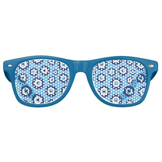 Lunettes De Fête Retro Motif des yeux mal grecs (Devant)