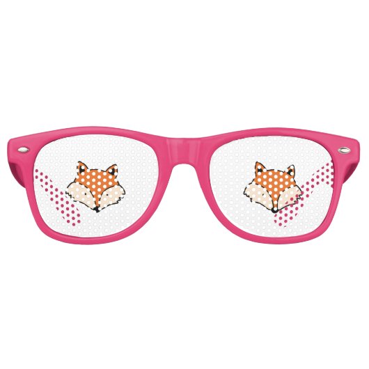 Lunettes De Fête Retro Motif Fox (Devant)