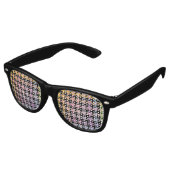 Lunettes De Fête Retro Motif Rainbow Houndstooth (Angulaire)