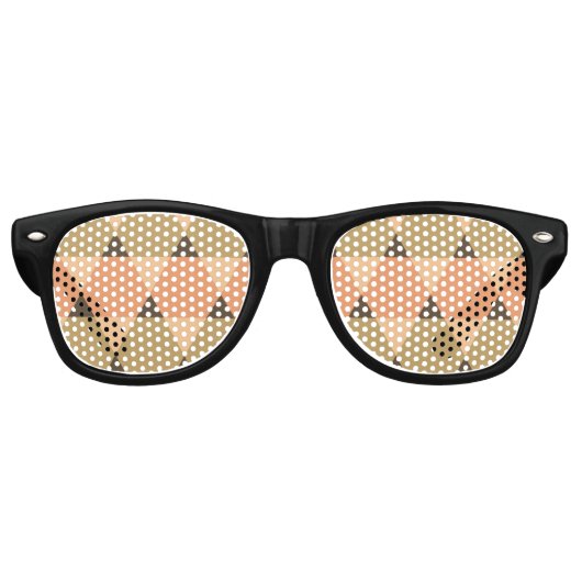 Lunettes De Fête Retro Motif triangles (Devant)