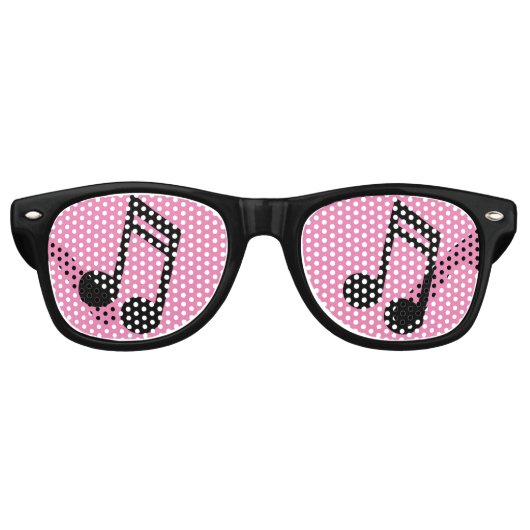 Lunettes De Fête Retro Musique Notes Retro Party Shades (Devant)