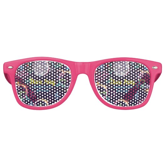 Lunettes De Fête Retro Neon Glow Disco Dance Anniversaire (Devant)