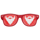 Lunettes De Fête Retro Noël Père Noël barbe en verre (Devant)