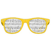 Lunettes De Fête Retro Notes musicales Fêtes (Devant)